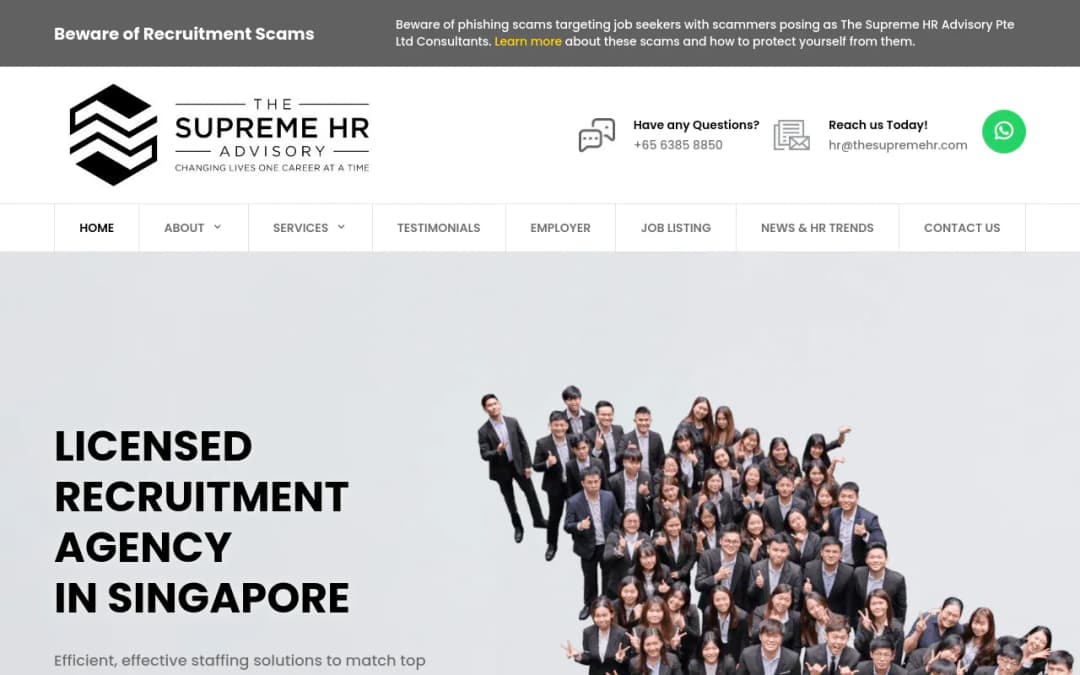 The Supreme HR platform screenshot