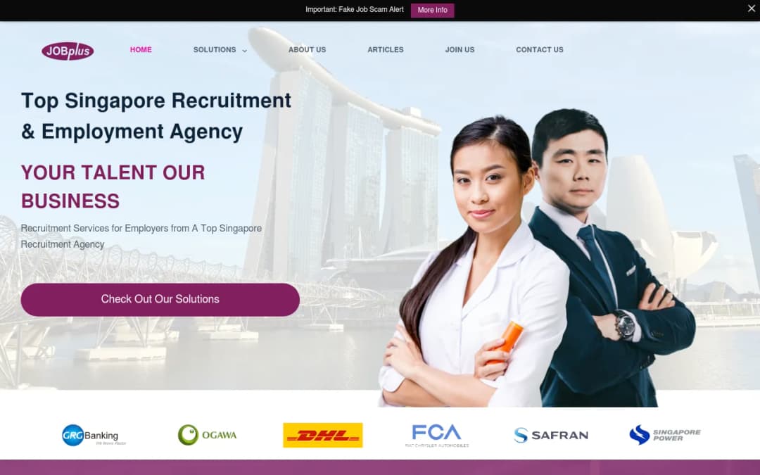 JobPlus platform screenshot