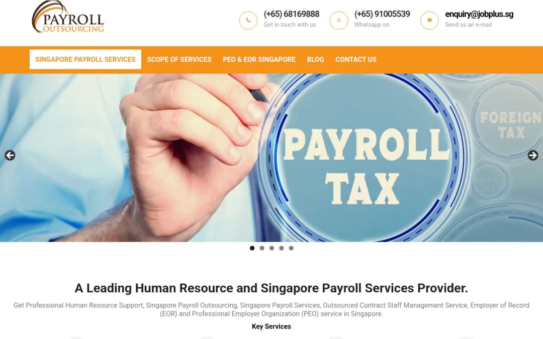 Payroll Outsourcing Singapore platform screenshot