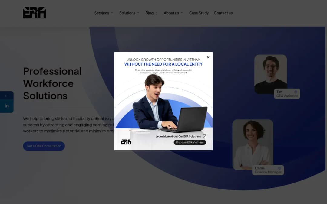 ERA Workforce Solutions platform screenshot