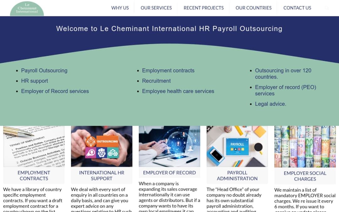 Le Cheminant International platform screenshot