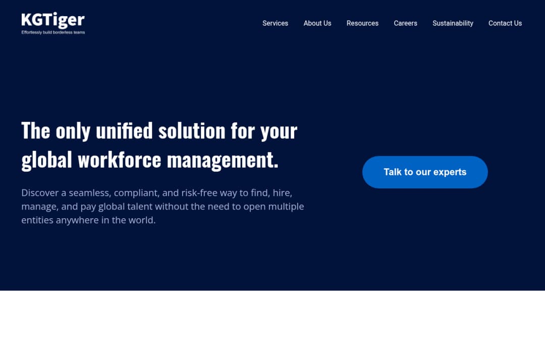 KGTiger platform screenshot