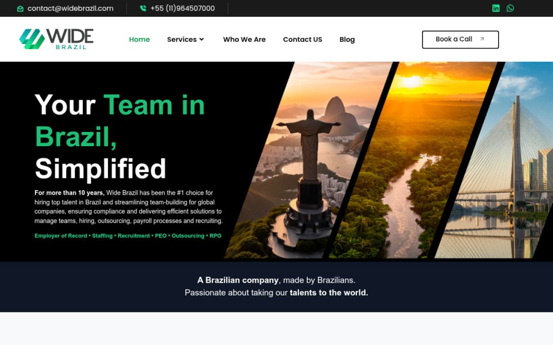 Wide Brazil platform screenshot