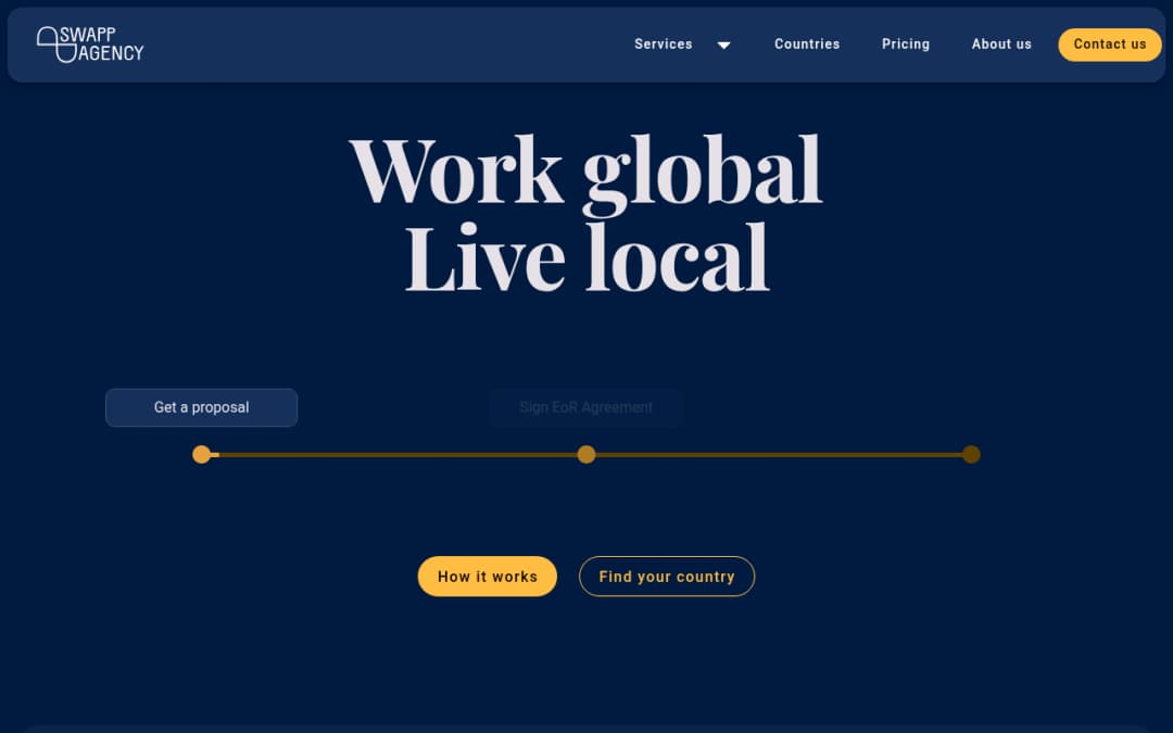 Swapp Agency platform screenshot