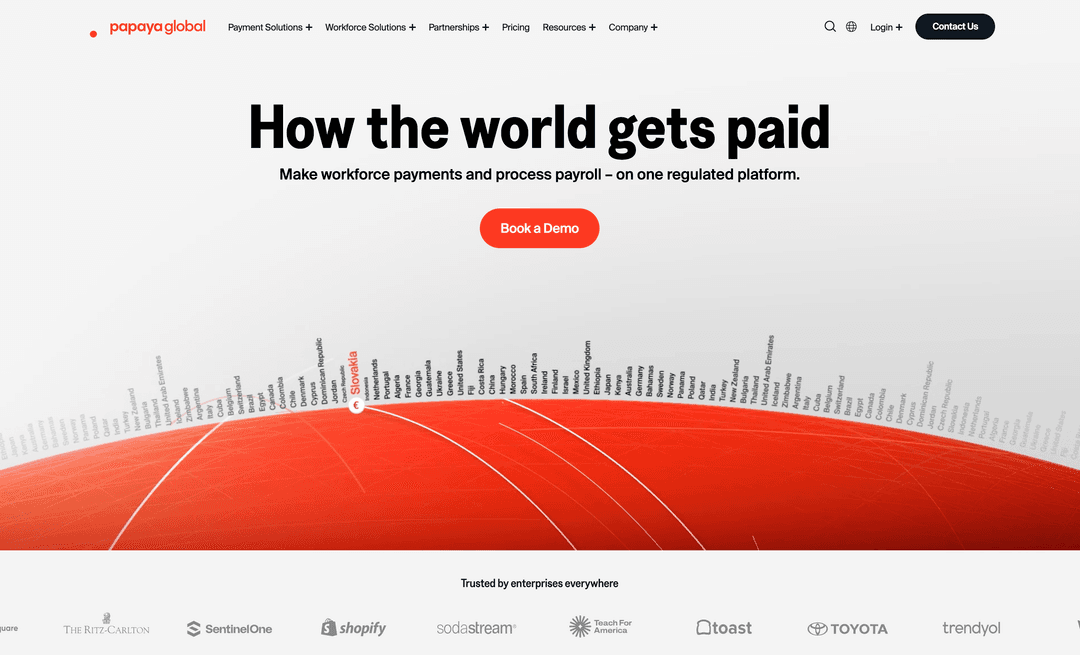 Papaya Global platform screenshot
