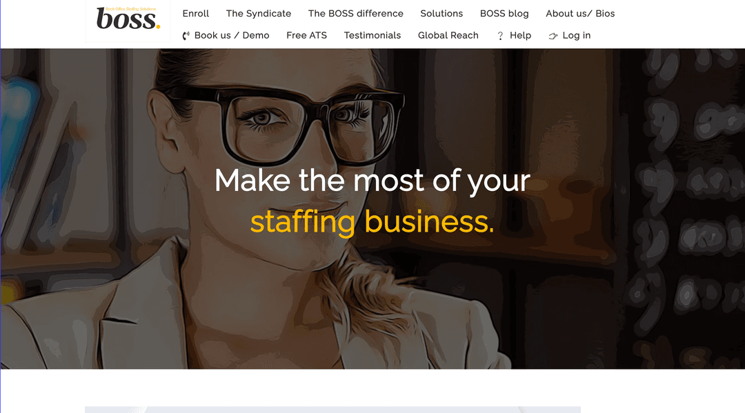 Back Office Staffing Solutions platform screenshot