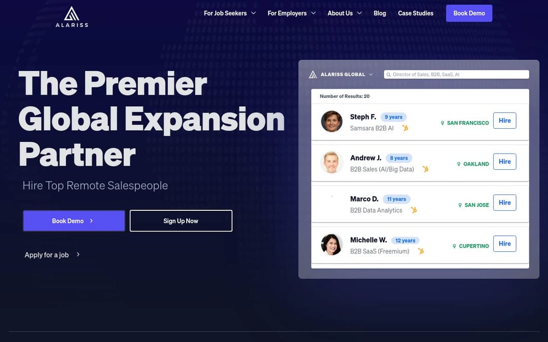 Alariss platform screenshot