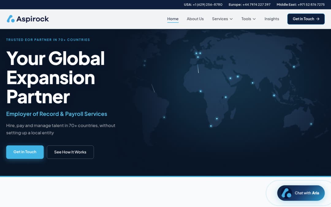 Aspirock platform screenshot