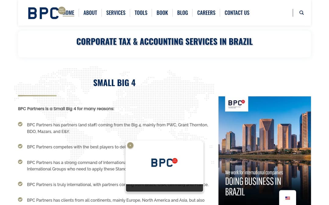BPC Partners platform screenshot