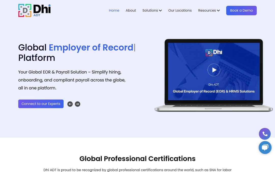 Dhi ADT platform screenshot