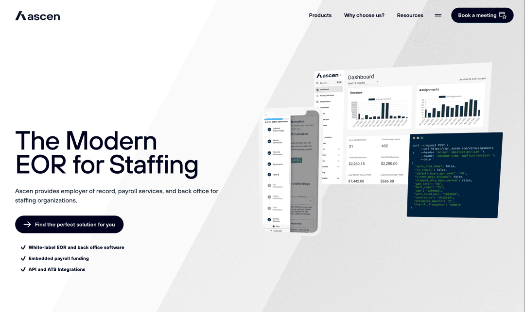 Ascen platform screenshot
