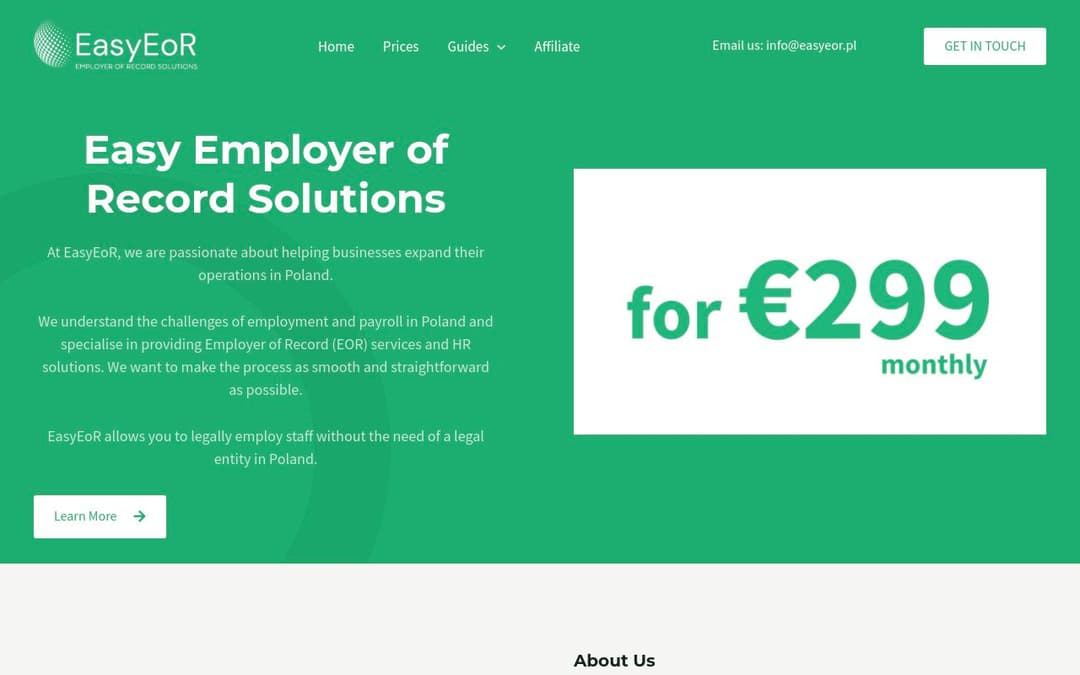 EasyEor platform screenshot