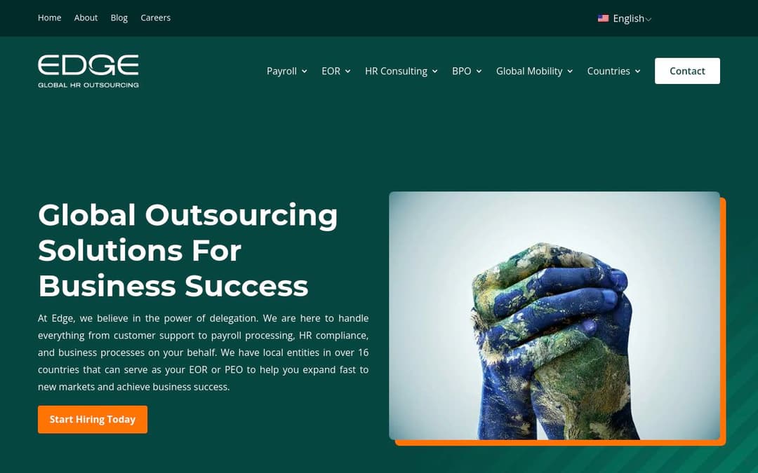 Edge Outsourcing platform screenshot
