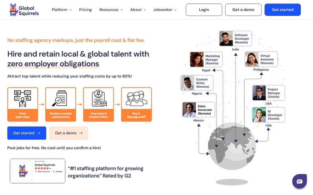 Global Squirrels platform screenshot