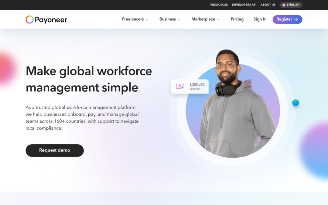 Payoneer Workforce Management platform screenshot