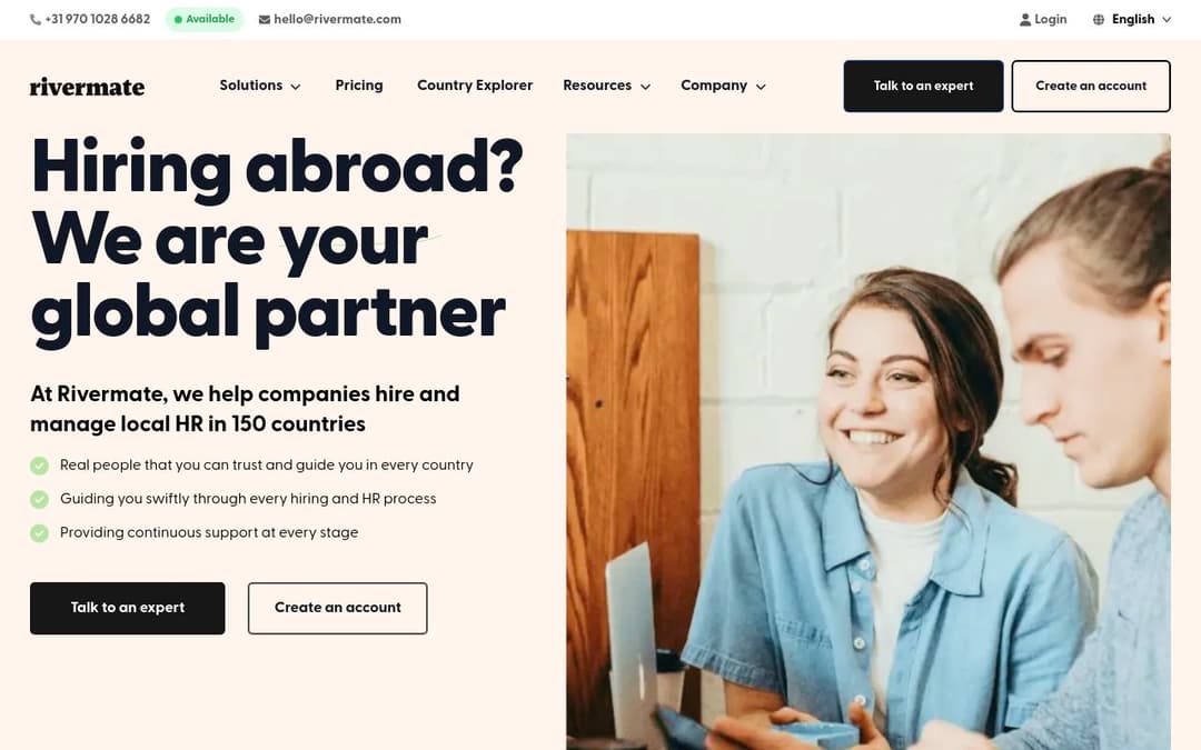Rivermate platform screenshot