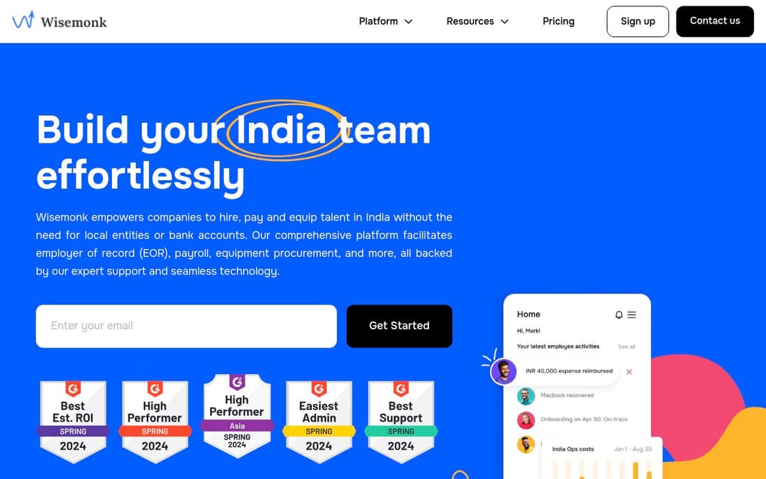 Wisemonk platform screenshot